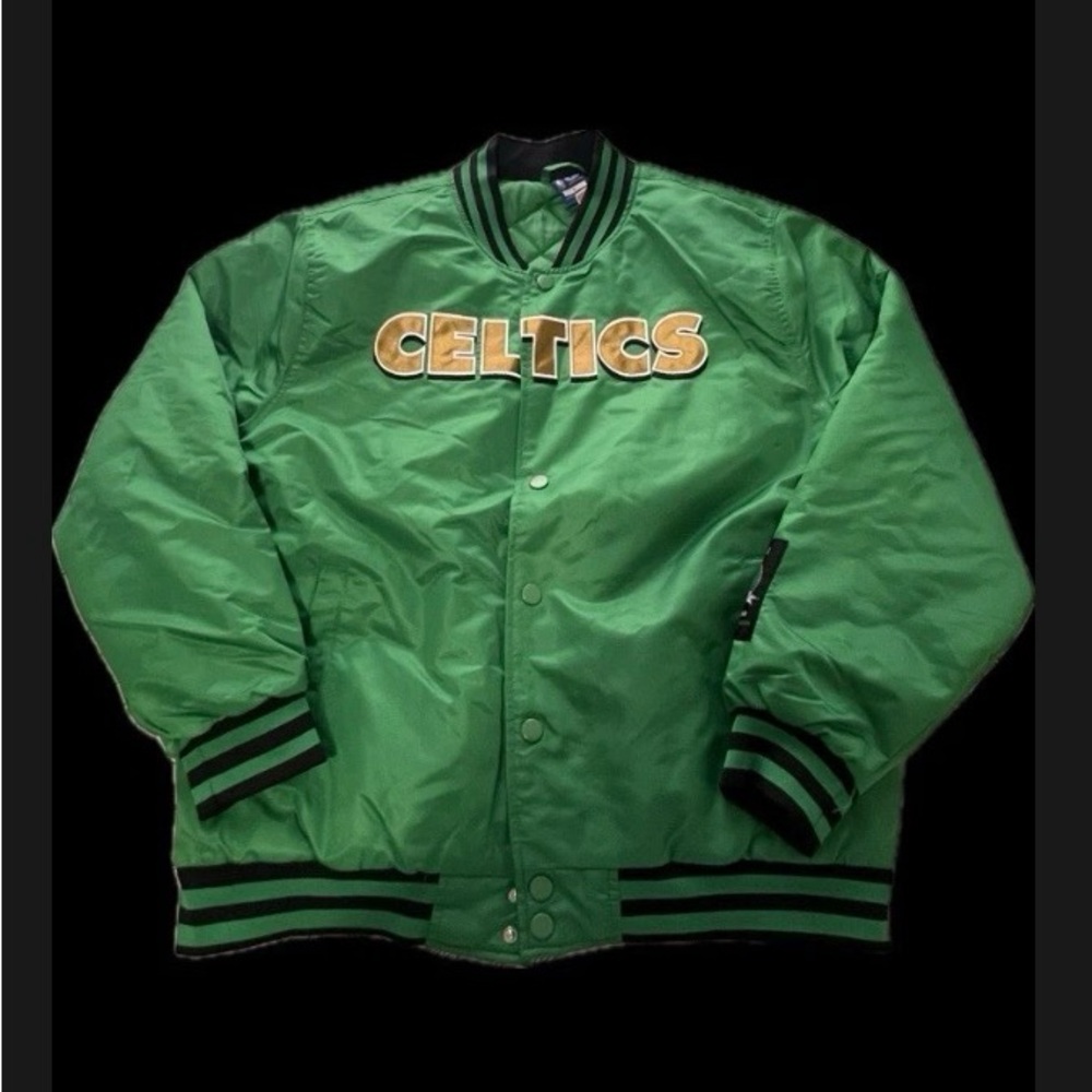 NBA ultra game Green Celtics Men's BomberJacket large